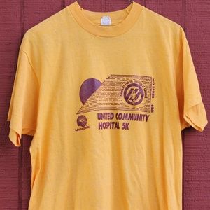 Vintage 1989 Screen Stars  Marathon 5k shirt XL